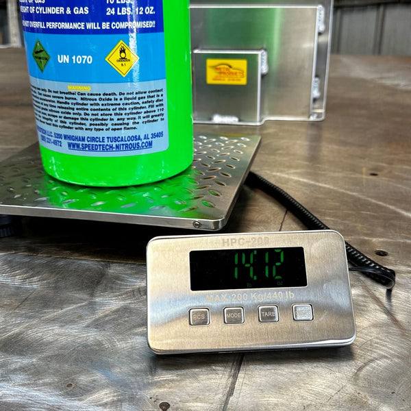 Nitrous Bottle Weight Scale and Holder MP Trailer Accessories