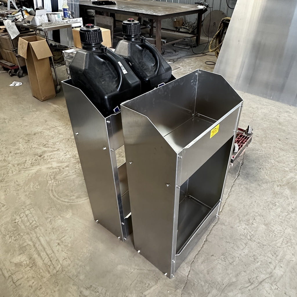 New Fuel Storage Rack Fuel Jug Rack, Stacked – MP Trailer Accessories